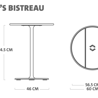 Stolik ogrodowy Fatboy Fred's Round Bistro Table Mochaccino - 6