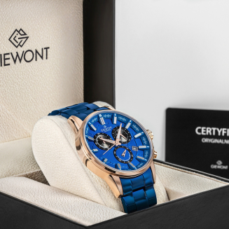 Zegarek Męski Giewont Chronograph Sapphire Niebieski GW4580-B5 - 7