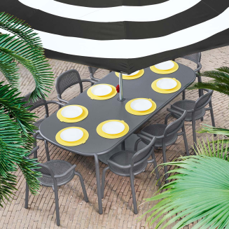 ZESTAW: Stół ogrodowy Fatboy Tablo Toní  + 6 x Fotel ogrodowy Fatboy Armchair Toní - 12