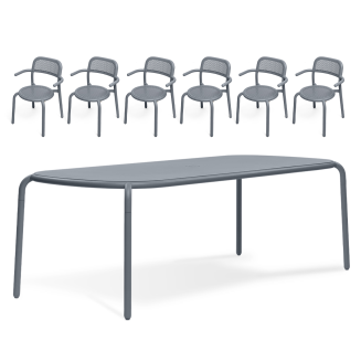 ZESTAW: Stół ogrodowy Fatboy Tablo Toní  + 6 x Fotel ogrodowy Fatboy Armchair Toní - 2