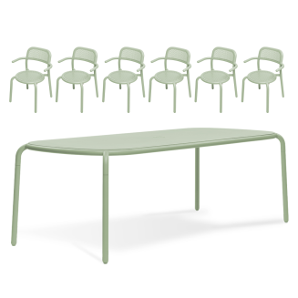 ZESTAW: Stół ogrodowy Fatboy Tablo Toní  + 6 x Fotel ogrodowy Fatboy Armchair Toní - 5