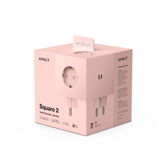 Rozszerzacz gniazd Avolt Square 2 z podwójnym USB-C o mocy 30 W różowy - 2