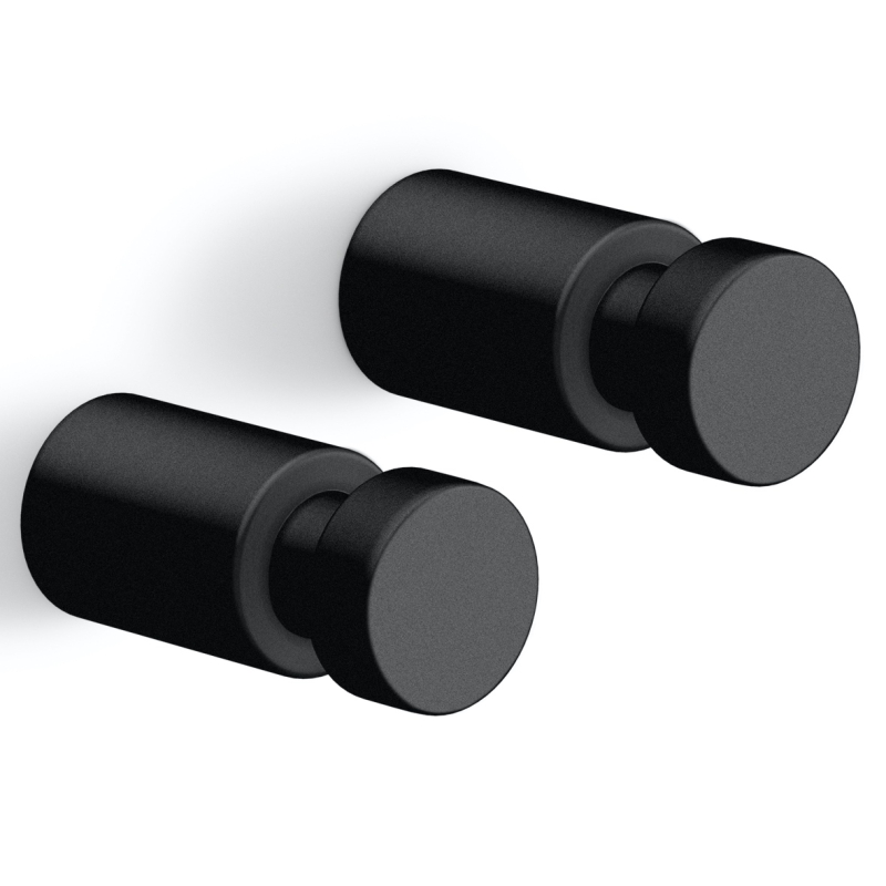  Set of 2 Zack Aivo towel rails 4 cm black