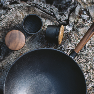 Wok żeliwny Skeppshult Walnut 30 cm - 2