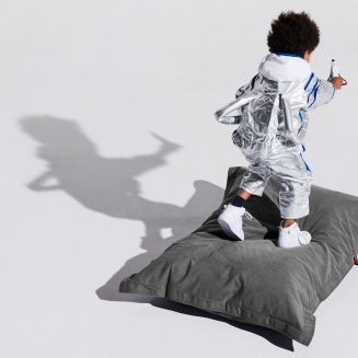 Pufa dla dzieci Fatboy Junior Canvas Charcoal Grey 130x100 cm - 2