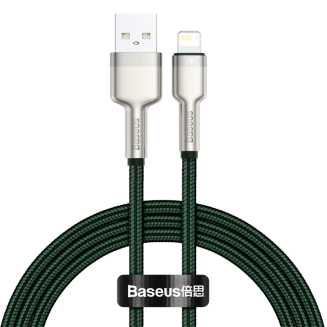 Kabel USB do Lightning Baseus Cafule, 2.4A, 1m (zielony) - 2
