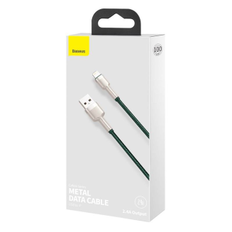 Kabel USB do Lightning Baseus Cafule, 2.4A, 1m (zielony) - 6