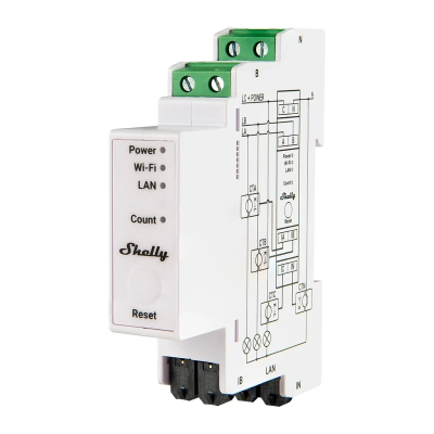 3-kierunkowy miernik zużycia energii elektrycznej Shelly PRO 3EM 120A WiFi/Bluetooth/Matter