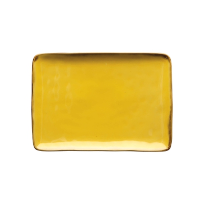  Rose&Tulipani | Set of 2 Concerto Ocra rectangular plates - Yellow, 27 x 19 cm