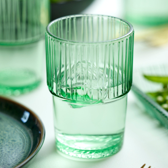 Zestaw 4 szklanek do wody Bitz Kusintha Green 380 ml - 4