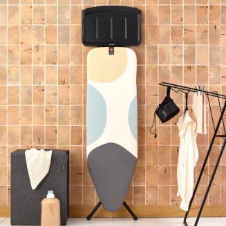 Deska do prasowania Brabantia B 124x38 cm z podstawką na generator pary i pokrowcem Spring Bubbles PerfectFlow - 7