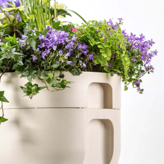 Kwietnik Plastia Urbalive 77x50x38 cm kremowy - 6