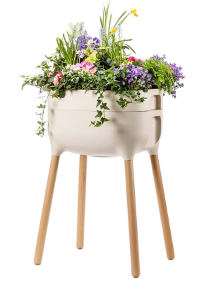 Kwietnik Plastia Urbalive 77x50x38 cm kremowy