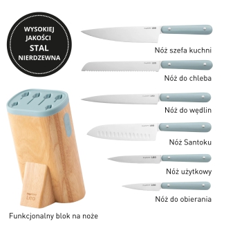 Zestaw noży w bloku BergHOFF Slate 7 elementów - 9
