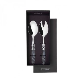 Komplet do serwowania sałaty Casa Bugatti Aladdin Black/Steel - 2