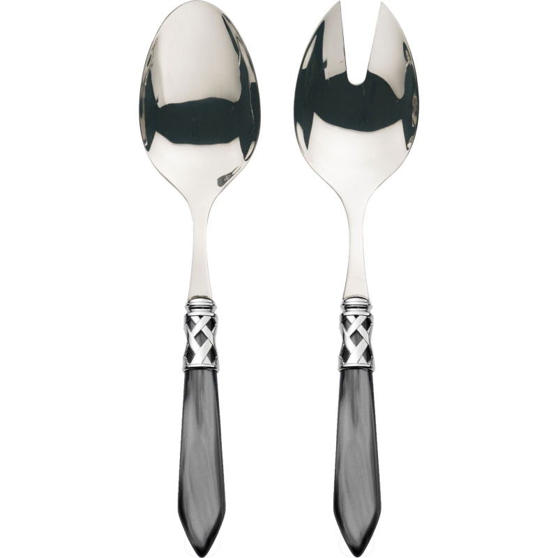 Komplet do serwowania sałaty Casa Bugatti Aladdin Black/Steel