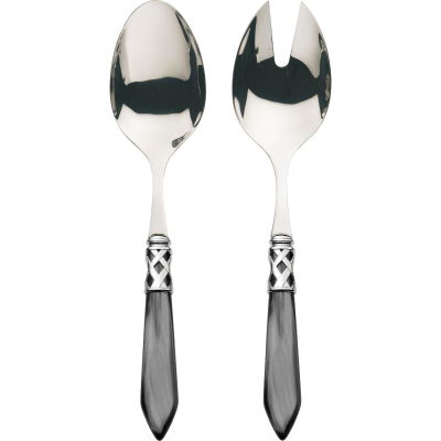 Komplet do serwowania sałaty Casa Bugatti Aladdin Black/Steel