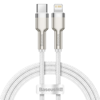 Kabel USB-C do Lightning Baseus Cafule, PD, 20W, 1m (biały) - 2