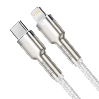 Kabel USB-C do Lightning Baseus Cafule, PD, 20W, 1m (biały) - 3