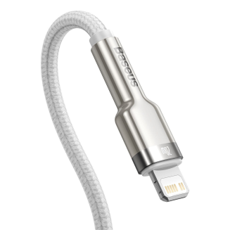 Kabel USB-C do Lightning Baseus Cafule, PD, 20W, 1m (biały) - 4