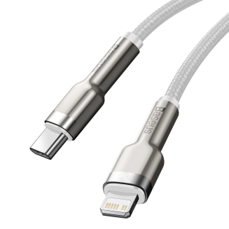 Kabel USB-C do Lightning Baseus Cafule, PD, 20W, 1m (biały) - 5