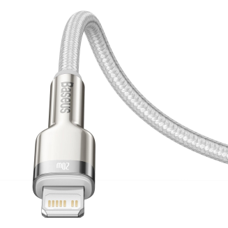 Kabel USB-C do Lightning Baseus Cafule, PD, 20W, 1m (biały) - 7