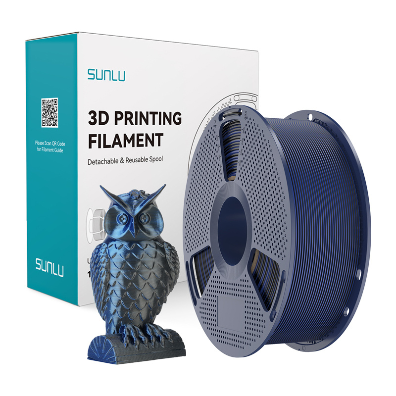  Filament SUNLU PLA+ Silk Dual Color 1.75mm 1kg (black-blue)