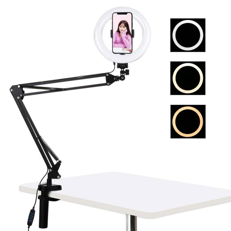  PULUZ 20cm desk lamp with LED clip and tripod