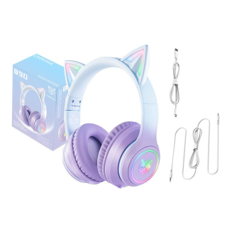  ONIKUMA B90 Bluetooth Gaming Headphones (Blue-Purple) - 6