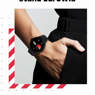 Smartwatch Damski GRAVITY GT12-7 Czarny Pasek Silikonowy + Srebrna Bransoleta - 19