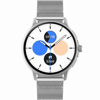 Smartwatch Damski GRAVITY GT12-7 Czarny Pasek Silikonowy + Srebrna Bransoleta - 6