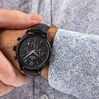 Zegarek Męski Giewont Chronograph Sapphire Czarny GW6310-A1 - 3