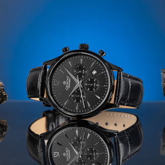 Zegarek Męski Giewont Chronograph Sapphire Czarny GW6310-A1 - 5