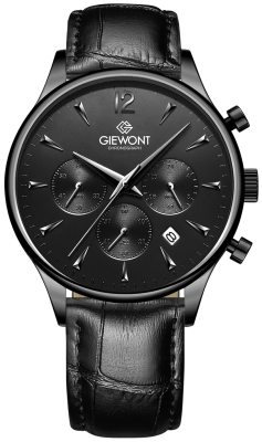 Zegarek Męski Giewont Chronograph Sapphire Czarny GW6310-A1