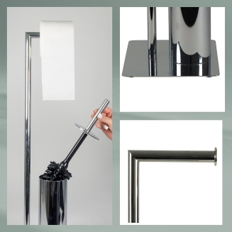 Stojak na szczotkę i papier toaletowy Kela Style Chrome - 3