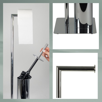 Stojak na szczotkę i papier toaletowy Kela Style Chrome - 3