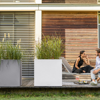 Donica Lechuza Canto Stone 80 wide biały kwarcowy - 4