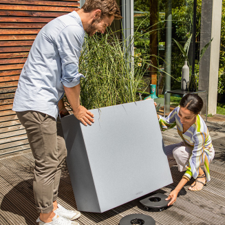 Donica Lechuza Canto Stone 80 wide biały kwarcowy - 7