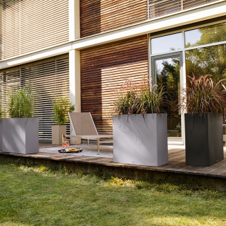  Lechuza Canto Stone 80 wide white quartz flowerpot - 5