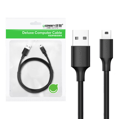 Kabel UGREEN US132 USB-A-mini USB 0.25m (czarny)