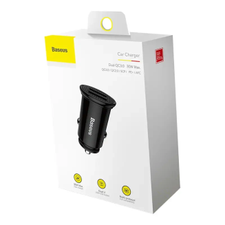 Ładowarka samochodowa BASEUS Circular 30W 5A 2xUSB QC3.0 (czarna) - 7