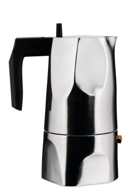 Alessi Ossidiana coffee maker for 3 cups, silver
