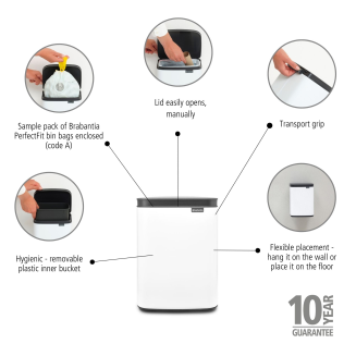 Kosz Brabantia Bo 4l White - 16