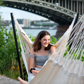 Fotel hamakowy ze stojakiem La Siesta Fiji Organic Latte Basic - 8