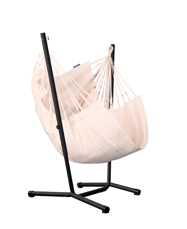 Fotel hamakowy ze stojakiem La Siesta Fiji Organic Latte Basic