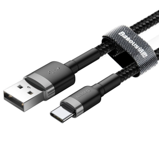 Kabel BASEUS Cafule USB-A-USB-C 2m (szaro-czarny) - 2