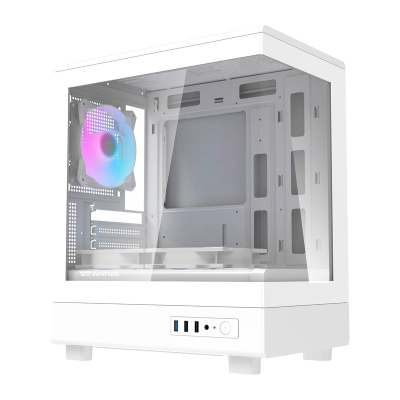  Darkflash DB330M Computer Case + 3 Fans (White)