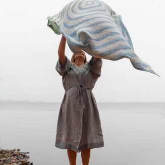 Ręcznik Lapuan Kankurit METSALAMPI green-rainy blue 95x180 cm - 4