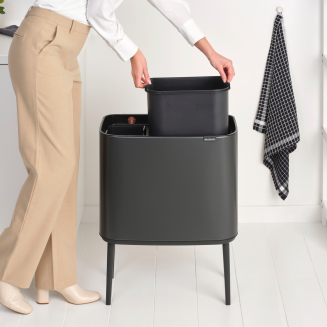 Kosz Brabantia Bo Touch Bin 23+11l Confident Grey - 9