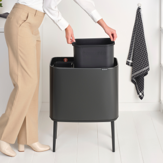 Kosz Brabantia Bo Touch Bin 23+11l Confident Grey - 9